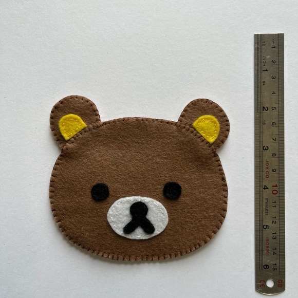 Handmade and embroidered felt coaster set of 3 for children - Picture 1 of 6